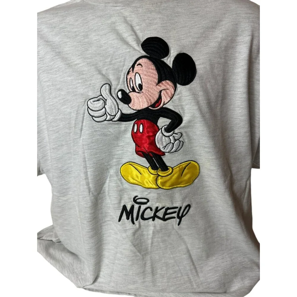 Vintage Mickey Mouse Embroidered Men's L/XL T-Shirt On Mickey, Inc